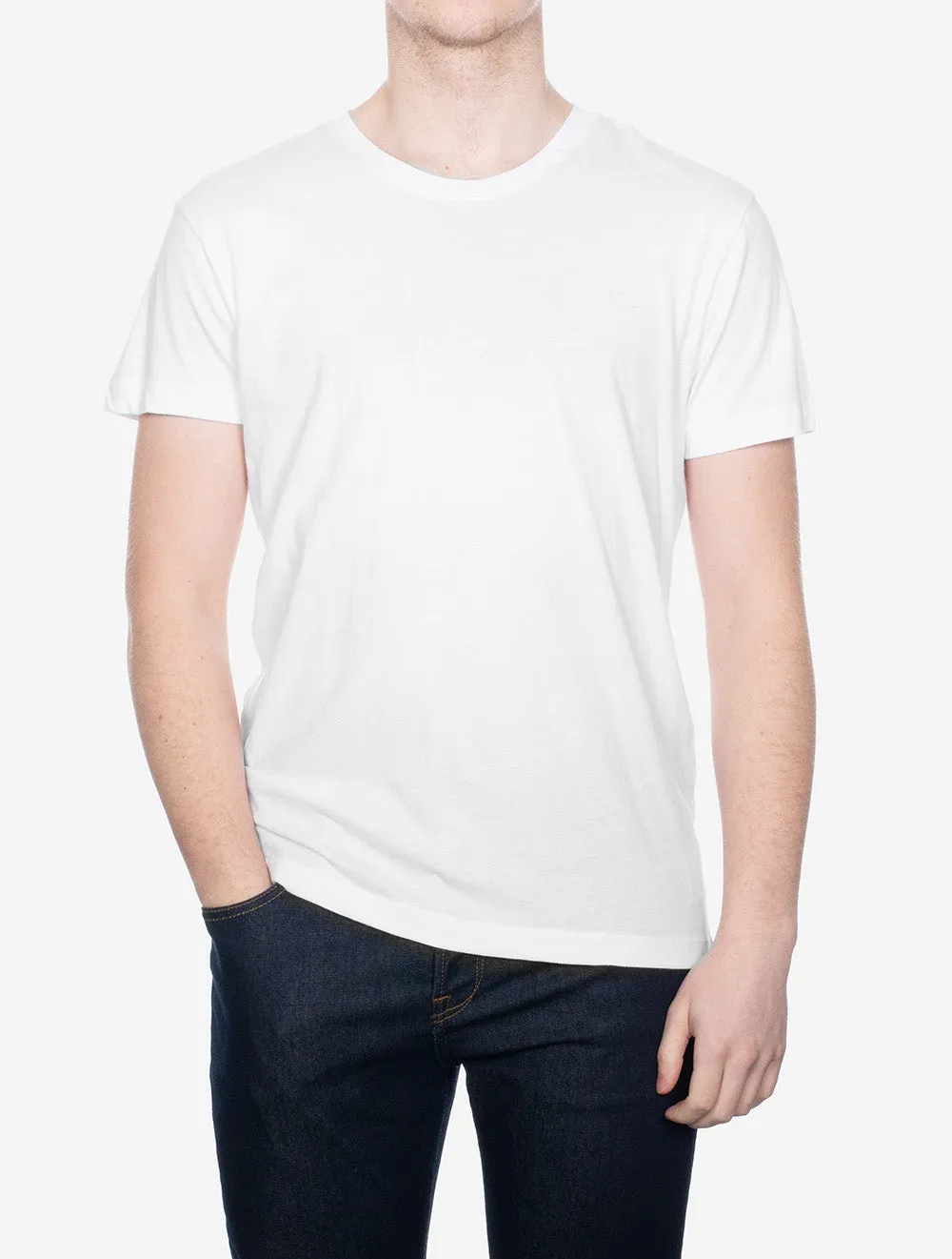 Lot de 2 T-shirts à col rond Bleu marine Gris Blanc