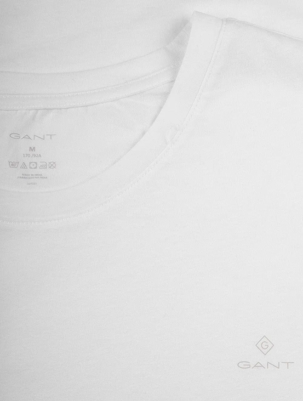 Lot de 2 T-shirts à col rond Bleu marine Gris Blanc