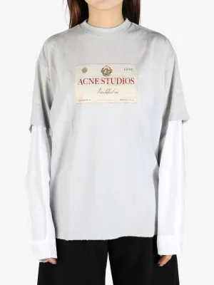 ACNE STUDIOS - T-shirt à imprimé superposé pour femme Vêtements_acne-studios