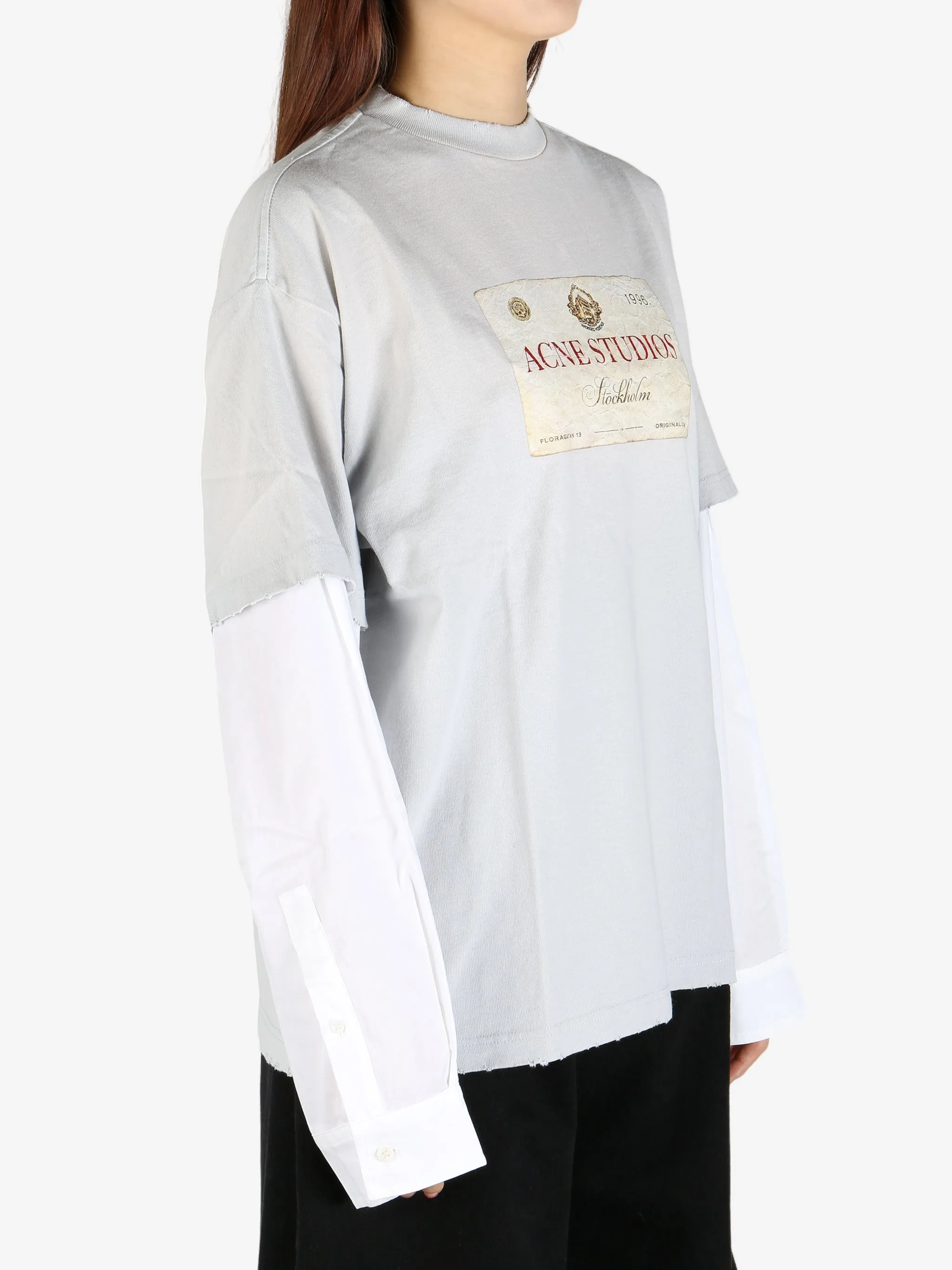ACNE STUDIOS - T-shirt à imprimé superposé pour femme Vêtements_acne-studios