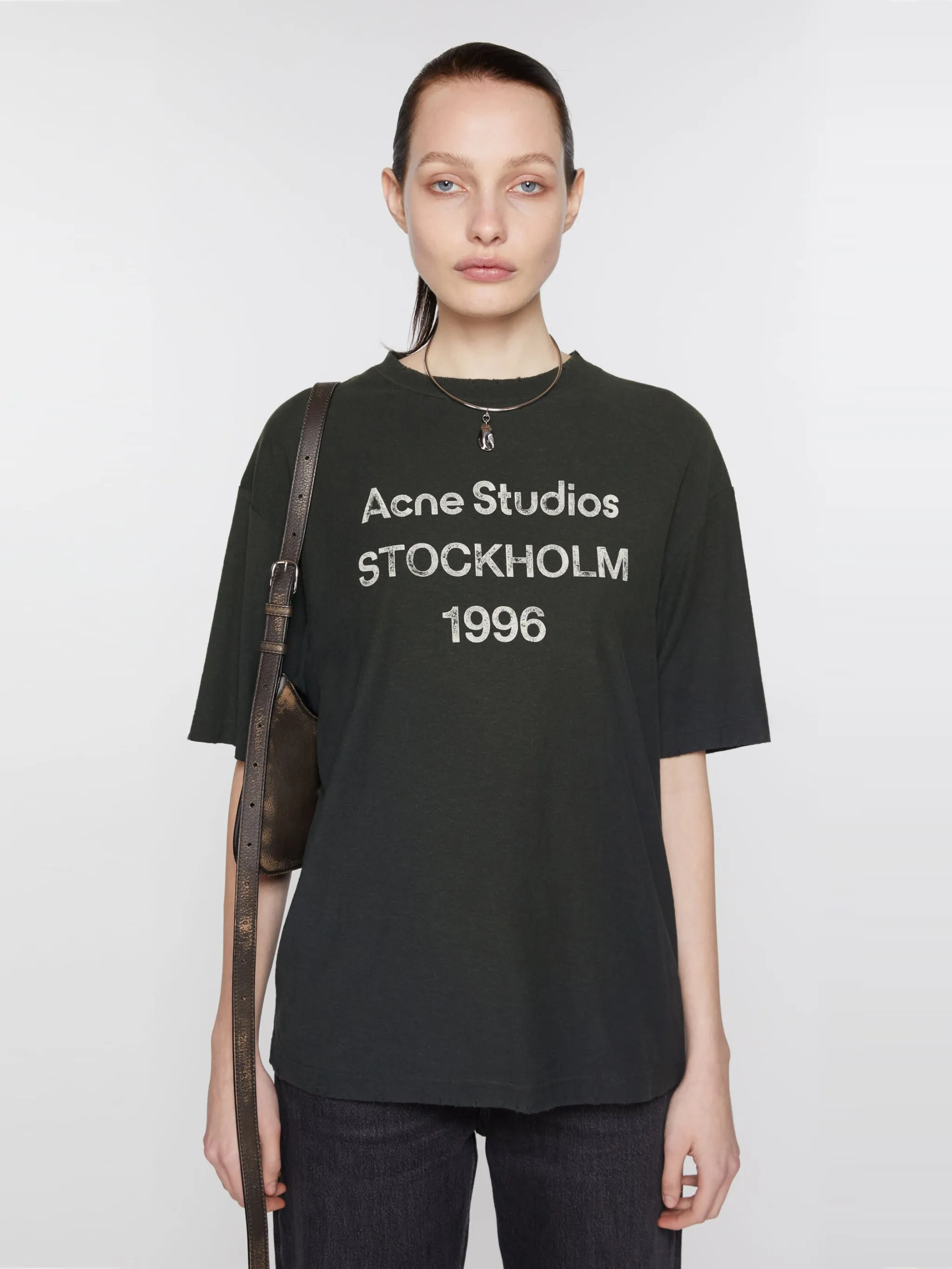 ACNE STUDIOS - T-shirt à logo détendu pour femme Vêtements_acne-studios