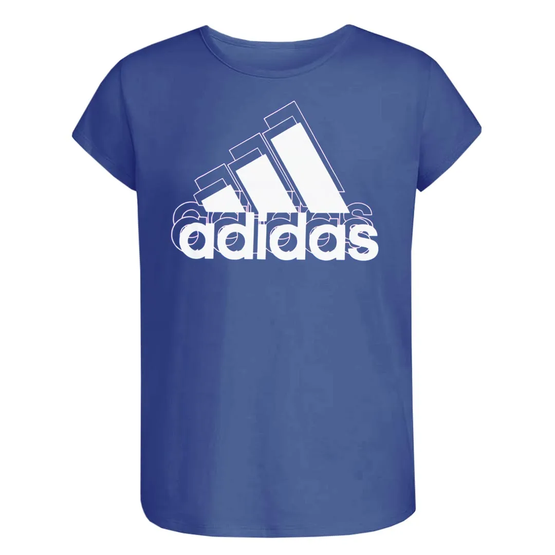 adidas - T-shirt Badge Of Sport pour Filles (Junior) (GC4377 BLU)