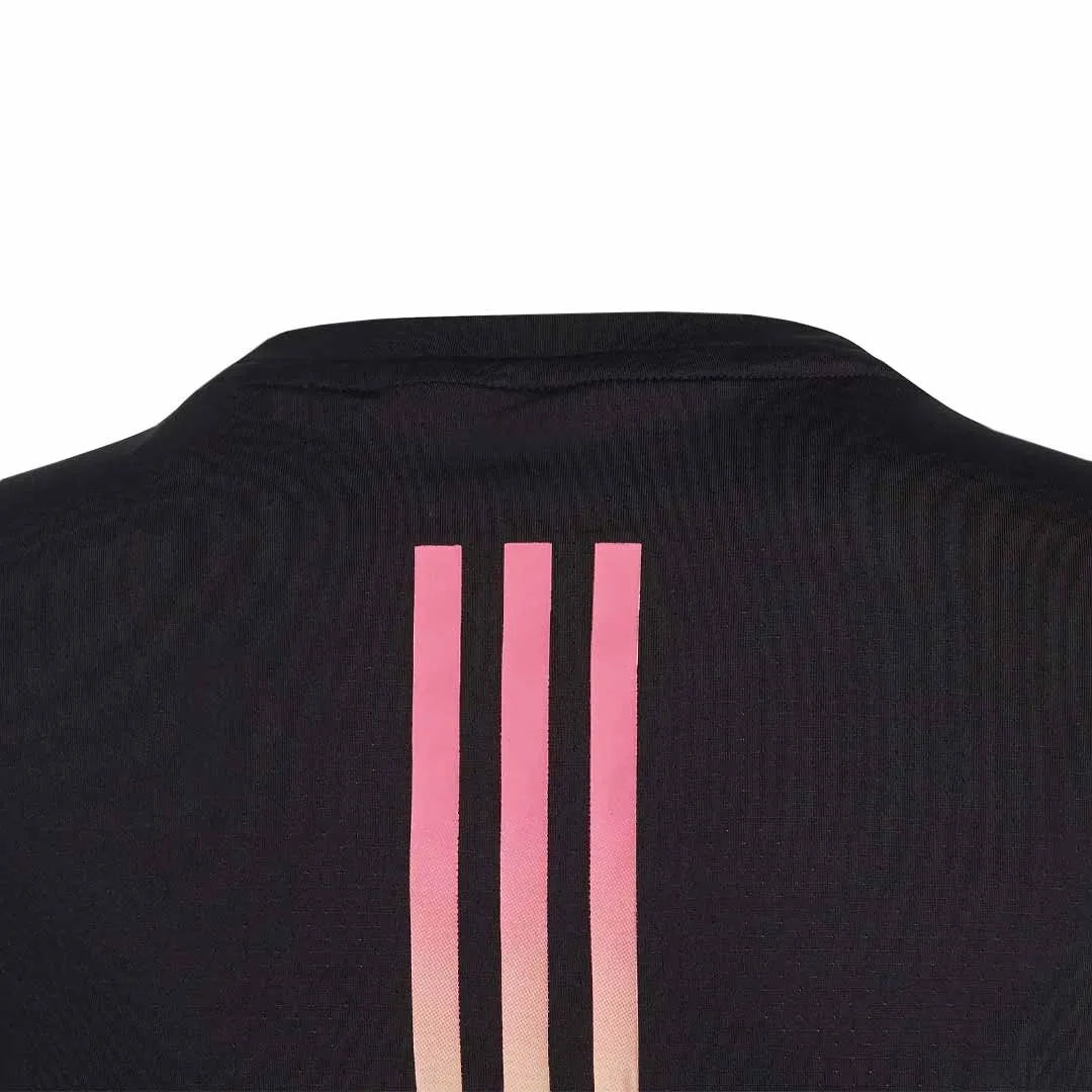 adidas - T-shirt à rayures Train Icons 3 pour filles (Junior) (IC0356)