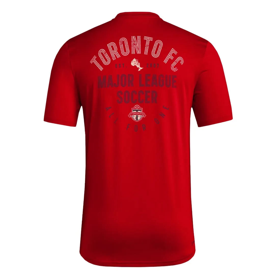 adidas - T-shirt à manches courtes pré-match Toronto FC pour homme (IP0900)