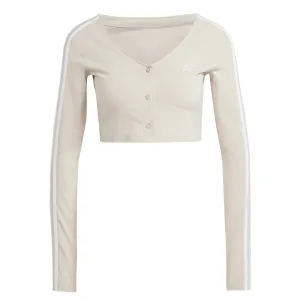 adidas - Chemise à manches longues Adicolor Classics 3 bandes avec boutons pour femme (II0708)