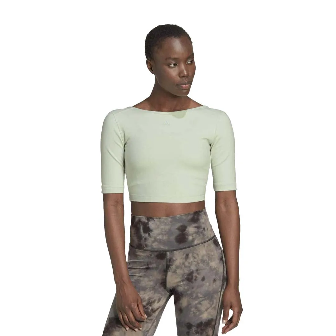 adidas - T-shirt studio à dos ouvert Aeroready pour femme (HM7977)
