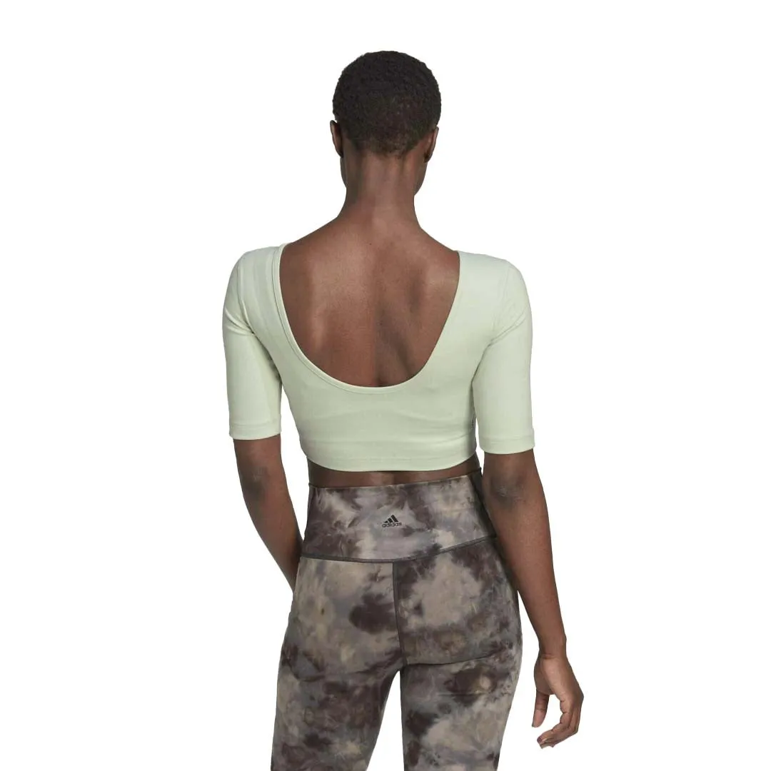 adidas - T-shirt studio à dos ouvert Aeroready pour femme (HM7977)