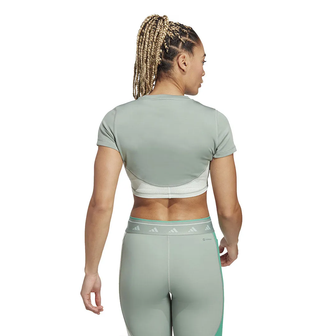 adidas - T-shirt d'entraînement à motifs colorés pour femme (IN5062)