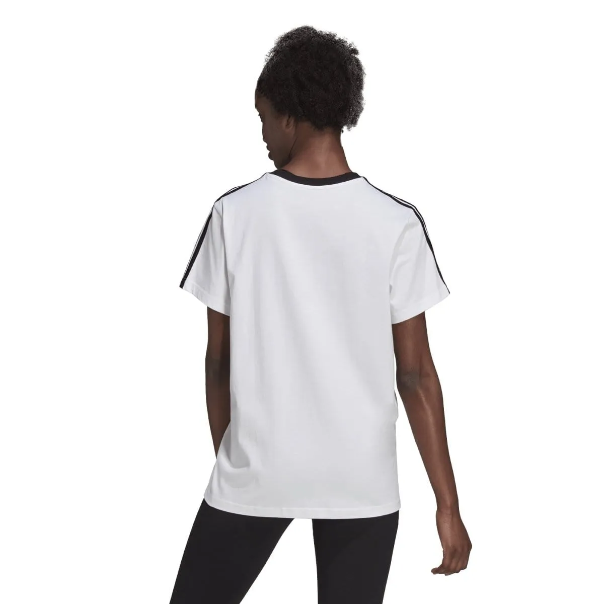 ADIDAS T-SHIRT ESSENTIEL FEMME 3 BANDES BLANC