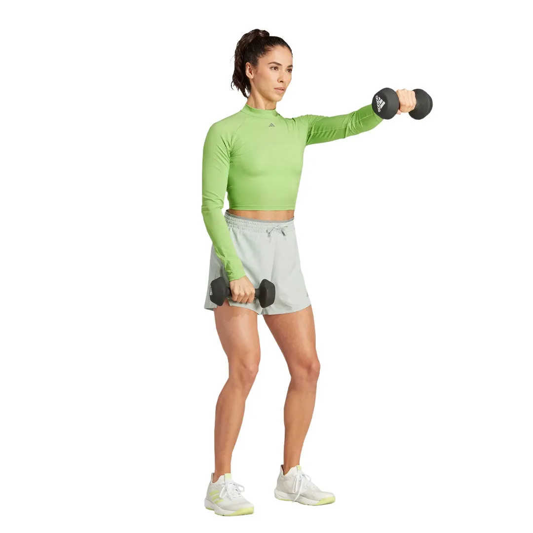 adidas - T-shirt crop à manches longues pour femmes HIIT Heat.Rdy (IM2656)