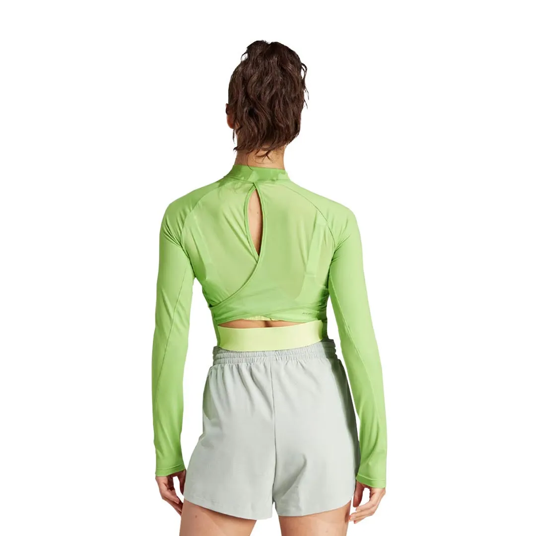 adidas - T-shirt crop à manches longues pour femmes HIIT Heat.Rdy (IM2656)