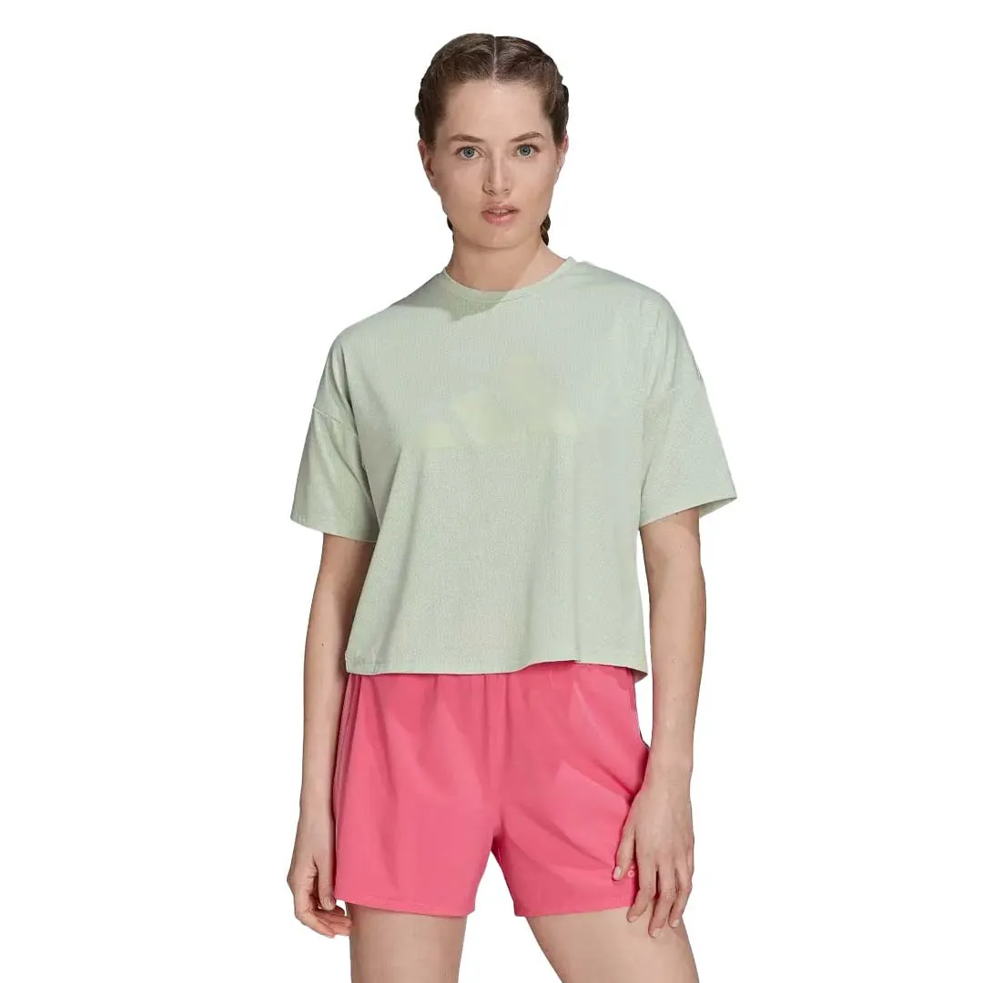 adidas - T-shirt Femme Train Icons avec Logo 3 Barres (HK6963)