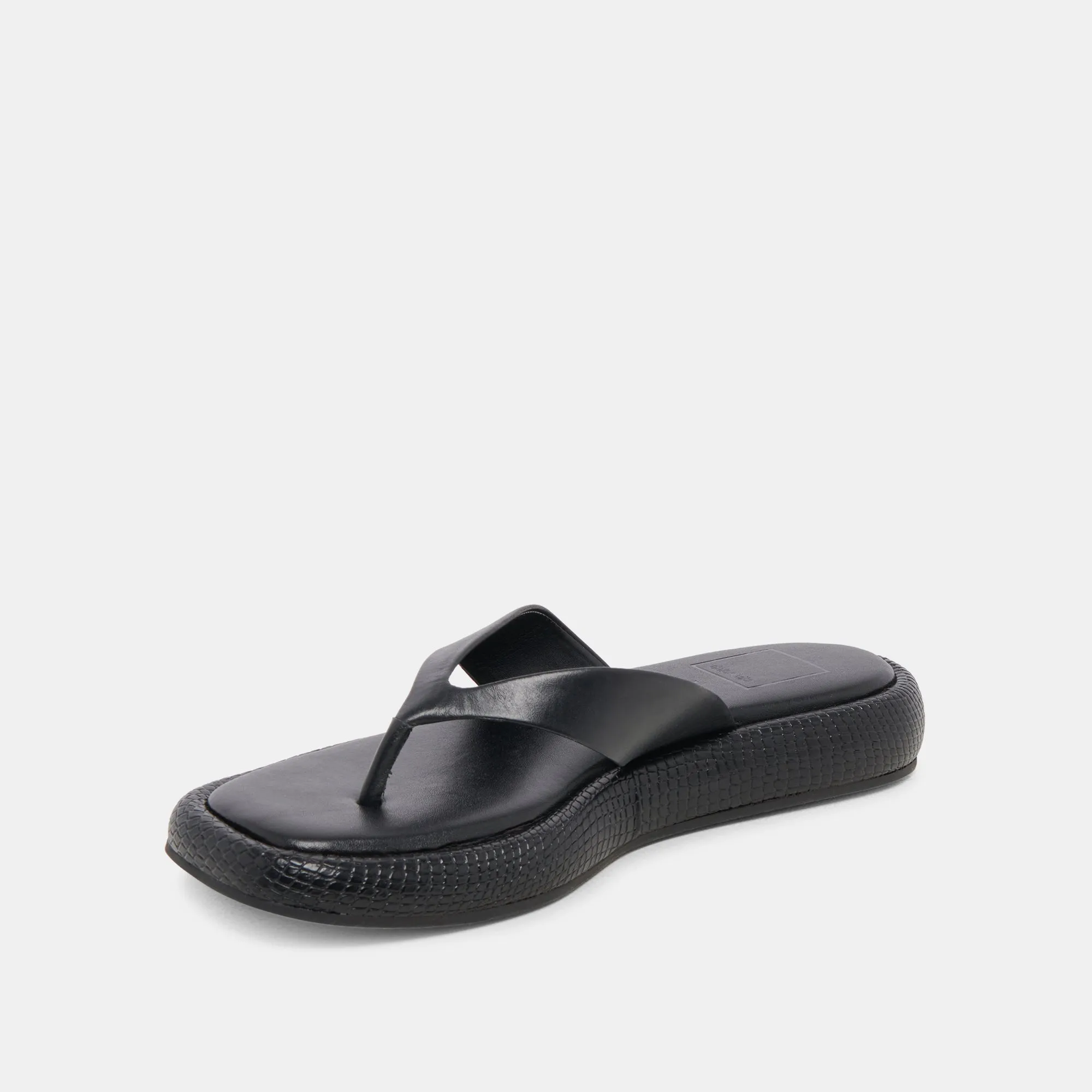 SANDALES ADIN EN CUIR NOIR