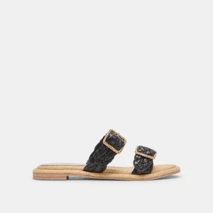 ALAINA SANDALES ONYX RAFFIA