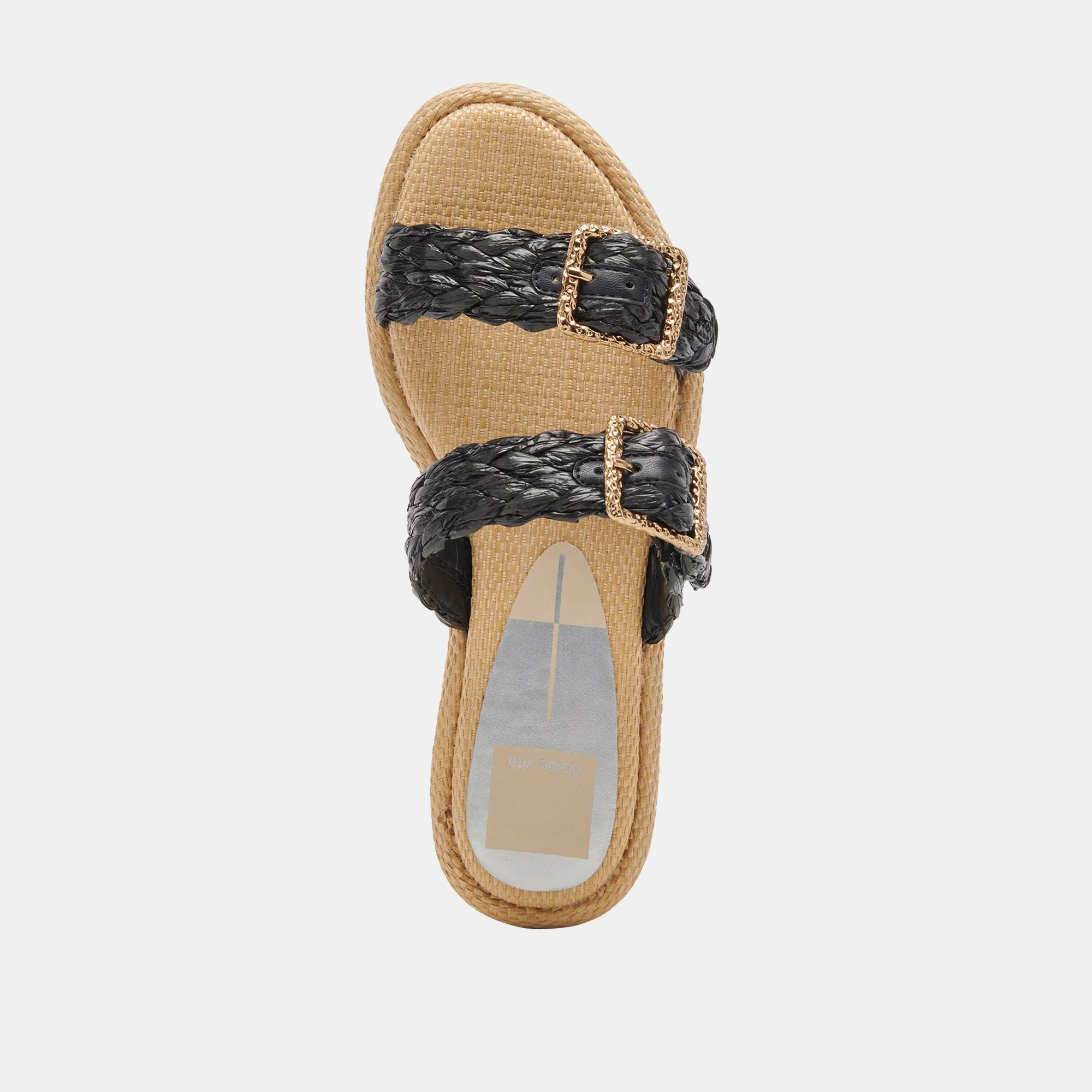 ALAINA SANDALES ONYX RAFFIA