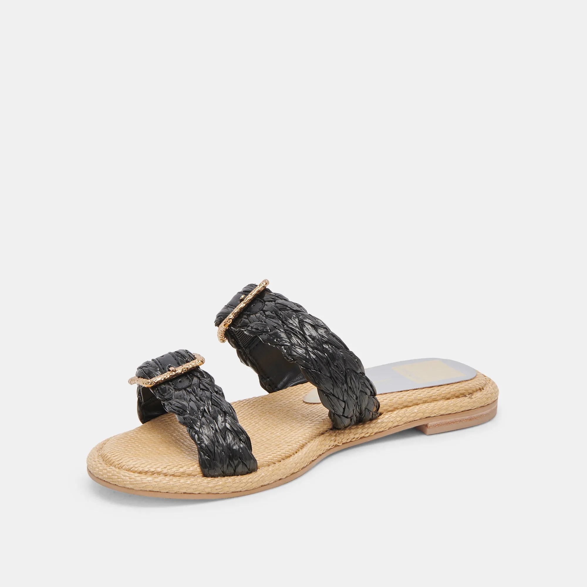 ALAINA SANDALES ONYX RAFFIA