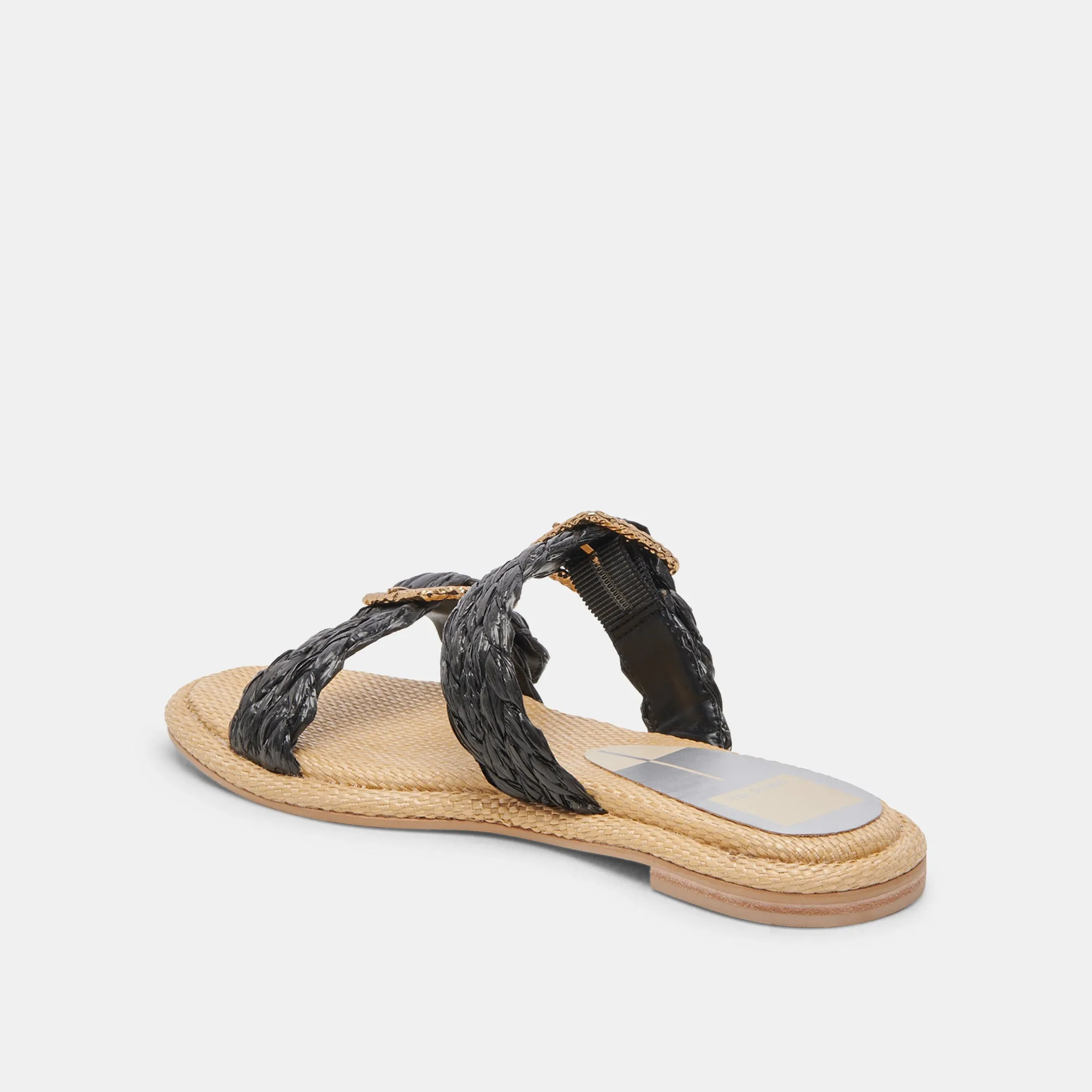 ALAINA SANDALES ONYX RAFFIA