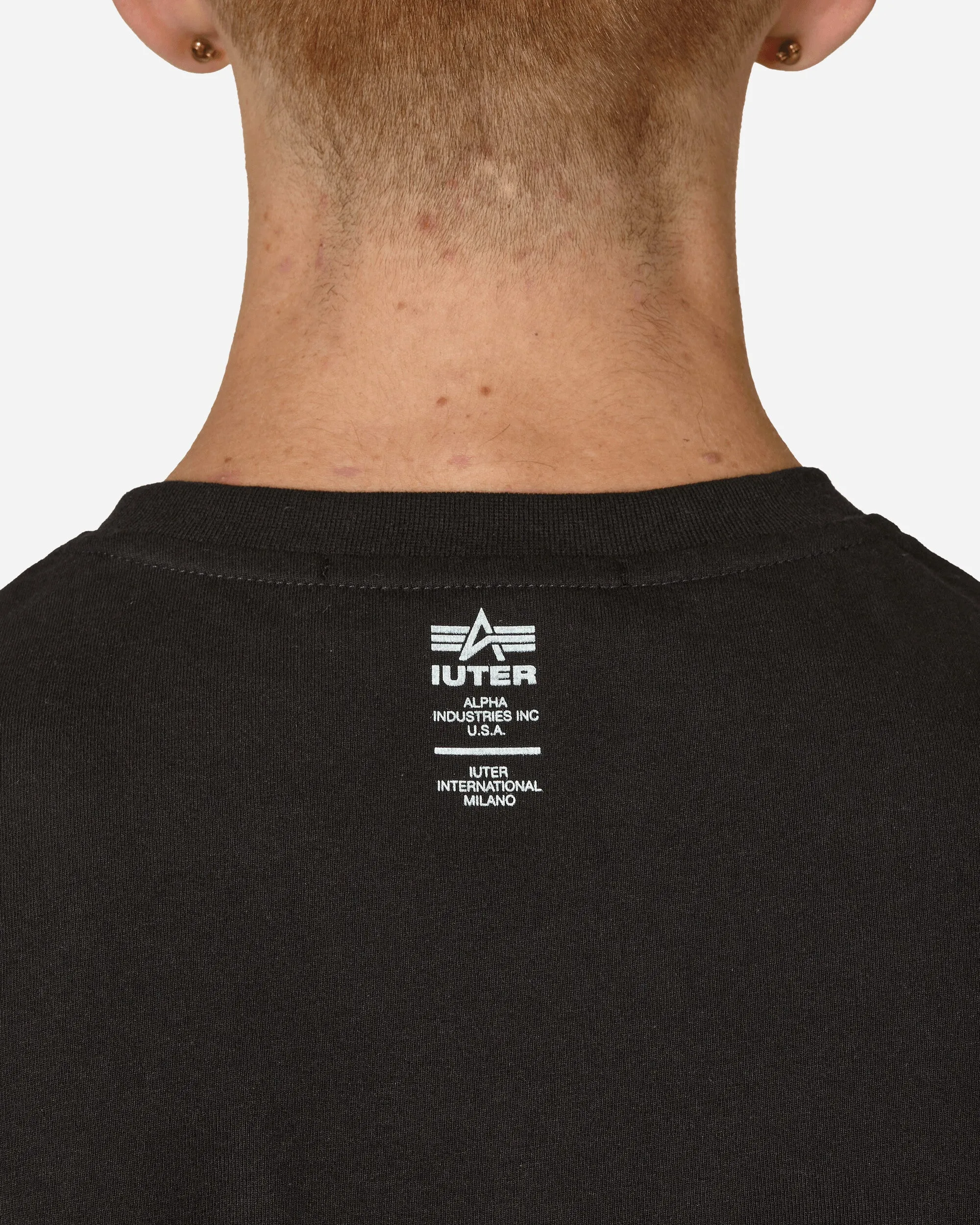 T-shirt Mat Alpha Industries Noir