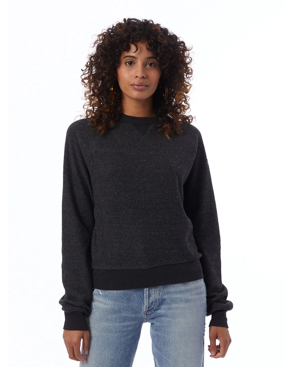Alternative 43130RT Sweat-shirt Éco-Teddy Baby Champ pour Femmes