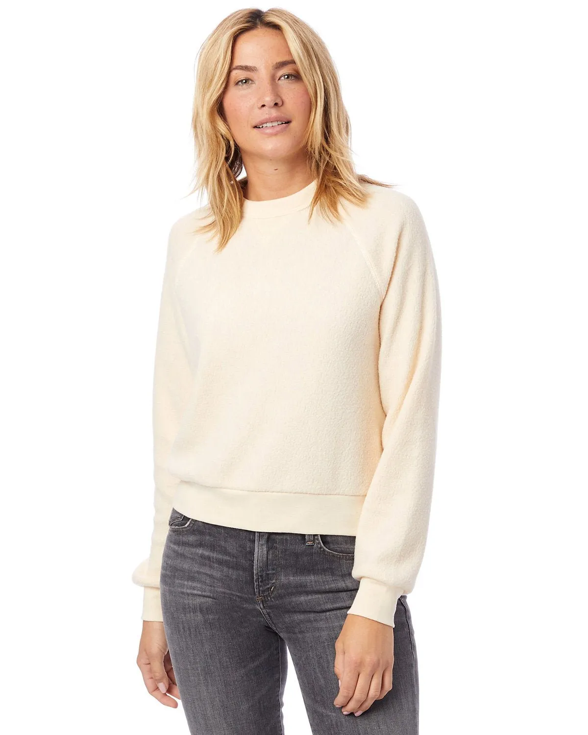 Alternative 43130RT Sweat-shirt Éco-Teddy Baby Champ pour Femmes