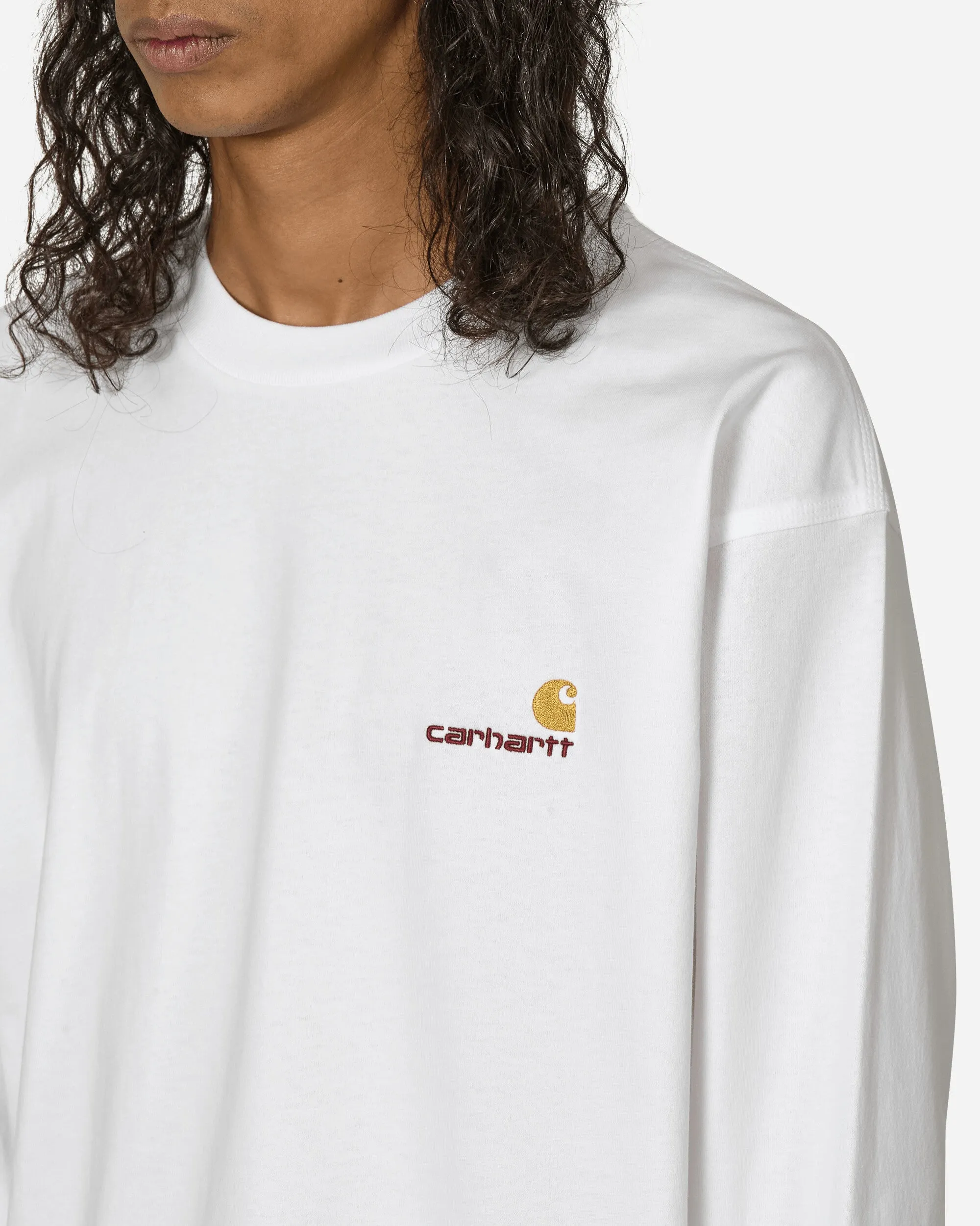 T-shirt manches longues American Script Blanc