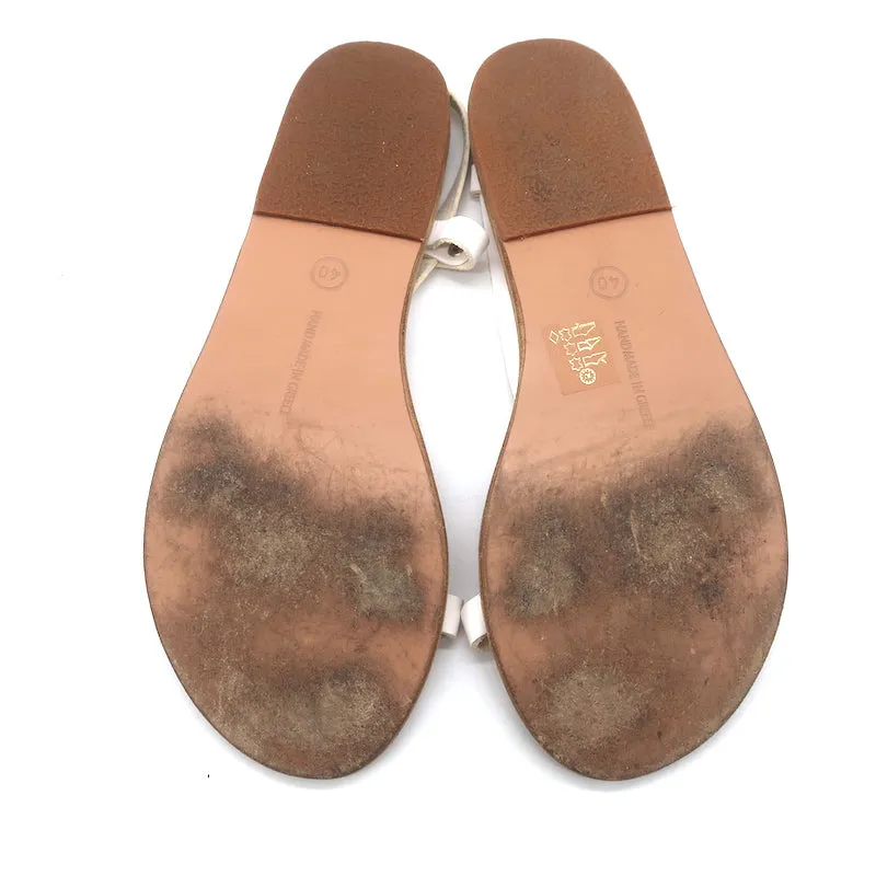 Sandales Niove à lanières Ancient Greek Sandals en cuir blanc taille 40