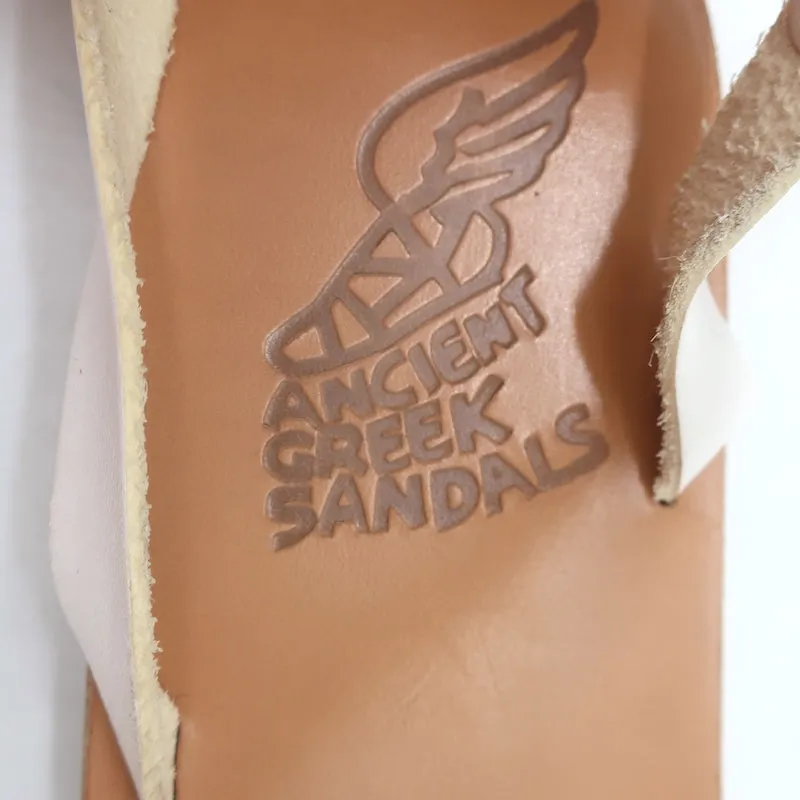 Sandales Niove à lanières Ancient Greek Sandals en cuir blanc taille 40