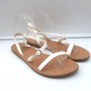 Sandales Niove à lanières Ancient Greek Sandals en cuir blanc taille 40