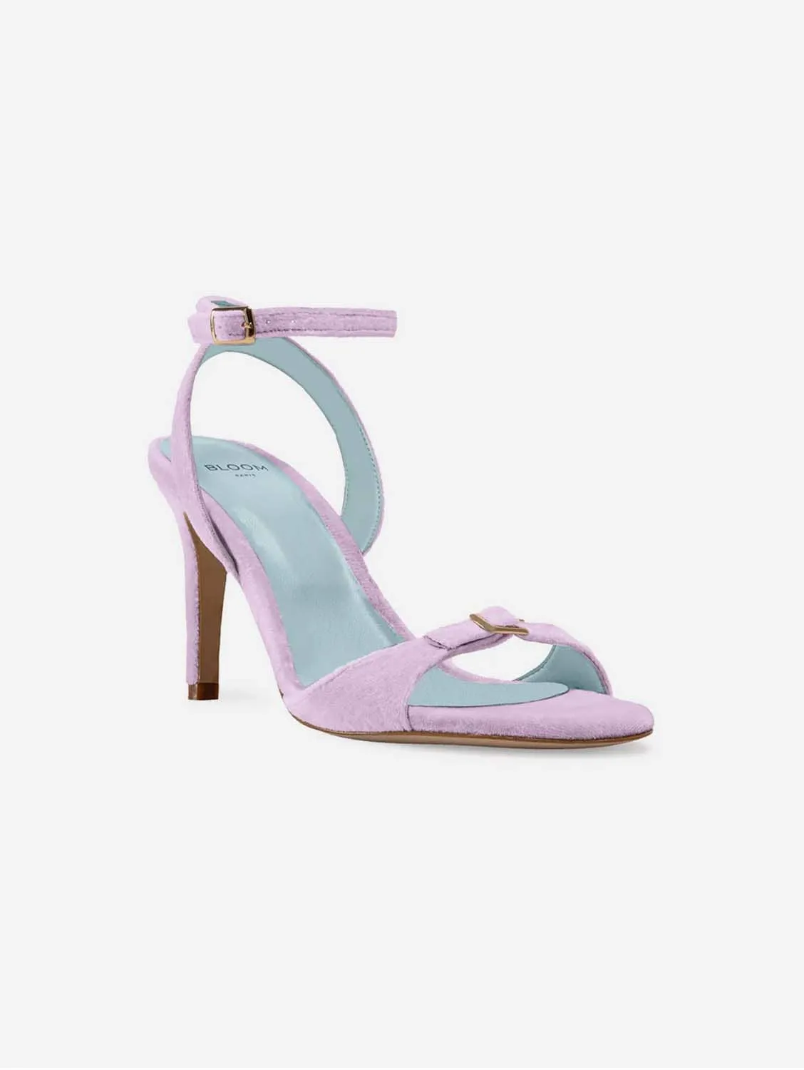 Sandales à talons Anna Vegan Velvet | Lilas
