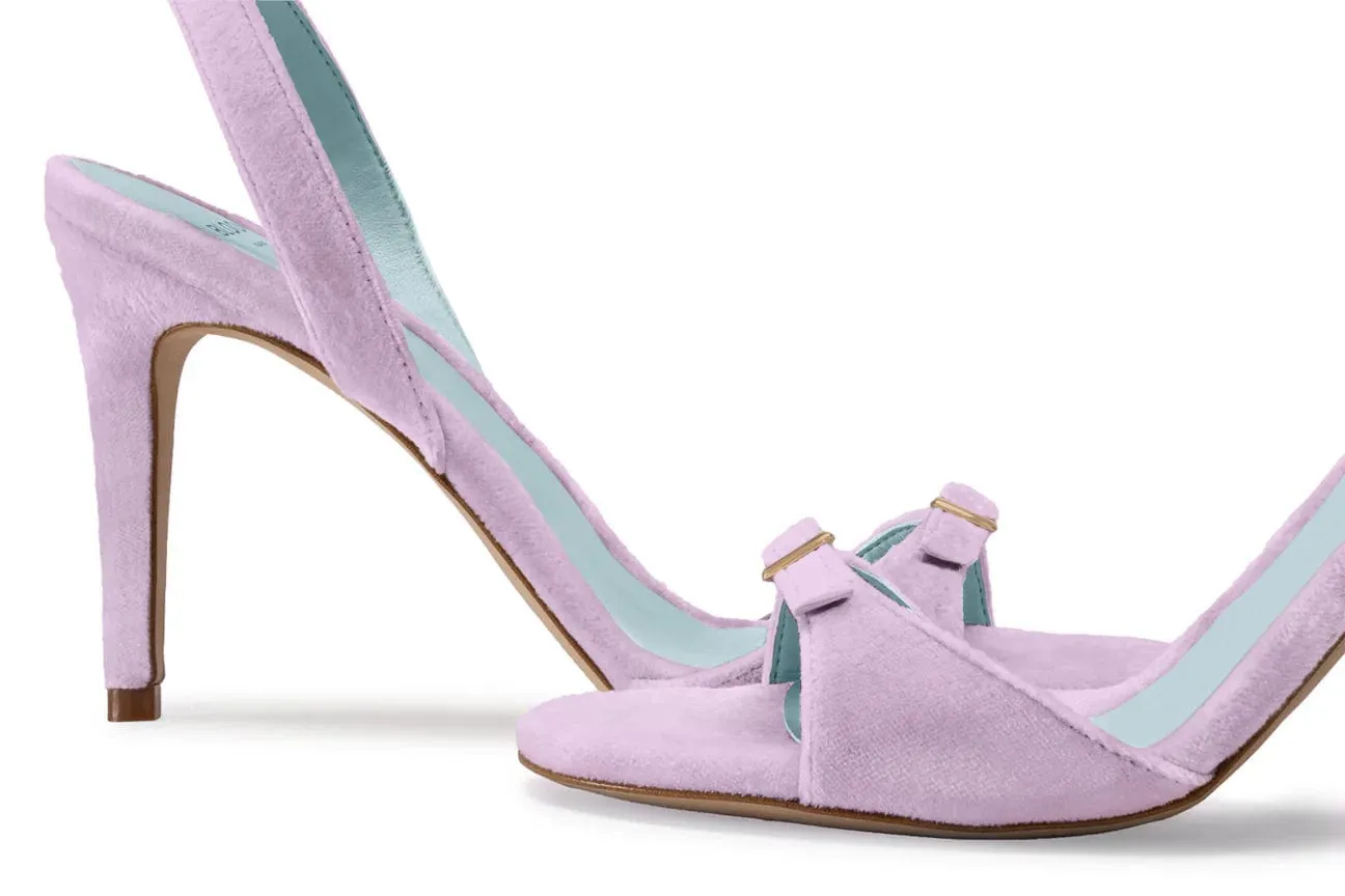 Sandales à talons Anna Vegan Velvet | Lilas
