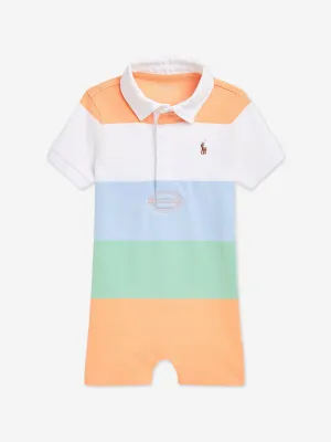 Grenouillère Rugby Rayée Multicolore pour Bébé Garçon