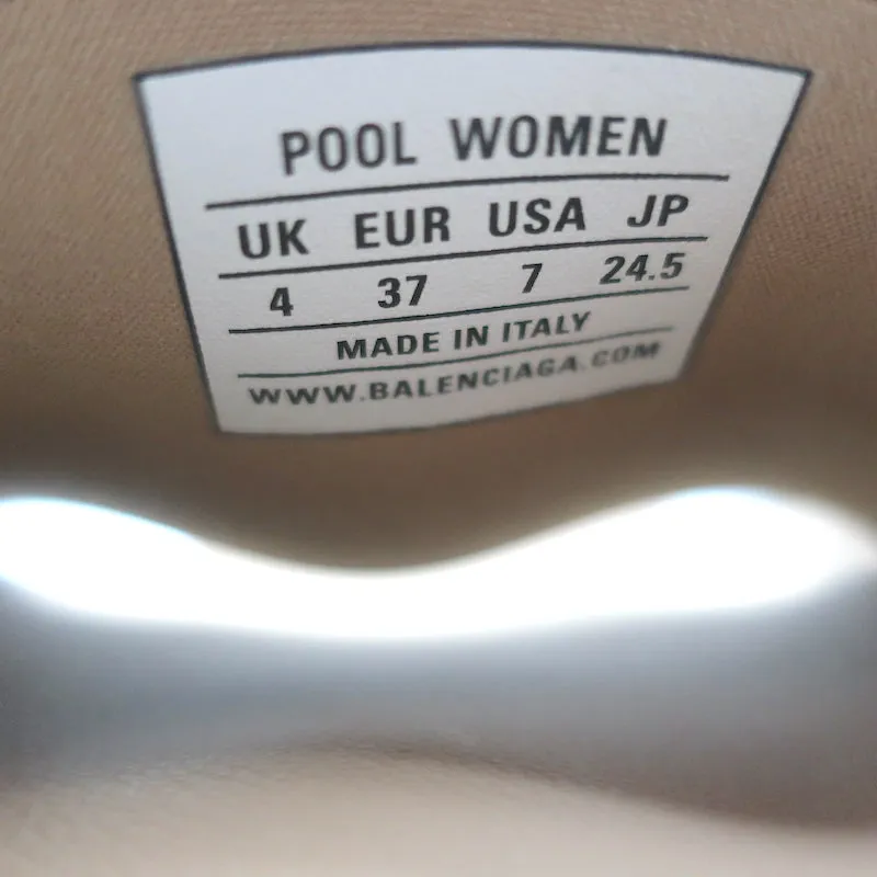 Sandales Balenciaga Logo Pool à enfiler taille 37 beige