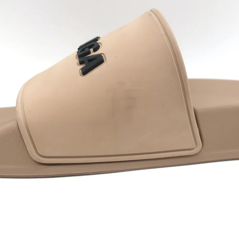 Sandales Balenciaga Logo Pool à enfiler taille 37 beige