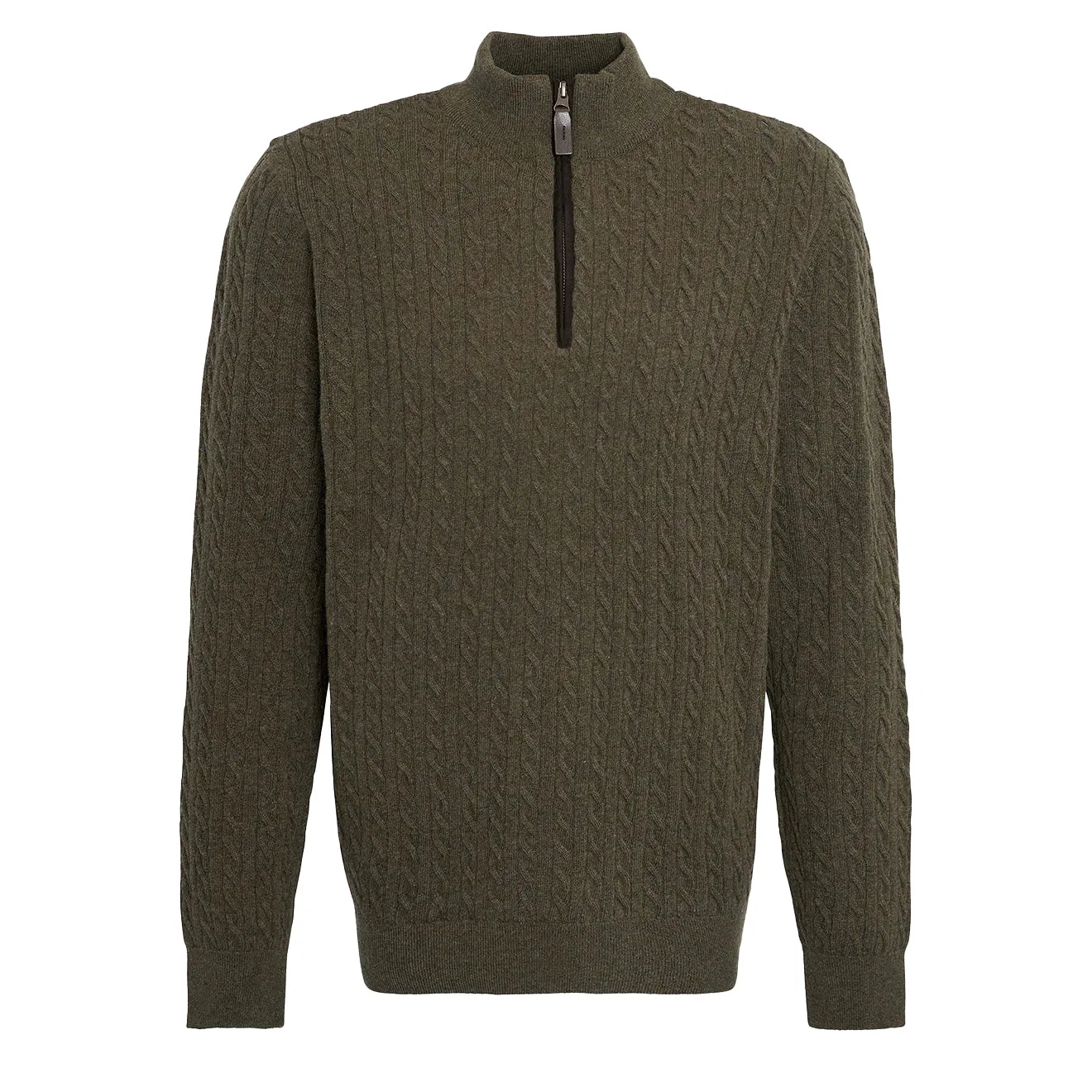 Pull en maille demi-zip Barbour Ramsden Vert lierre