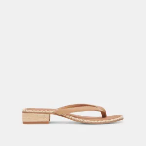 SANDALES BARTY EN CUIR TAUPE CLAIR