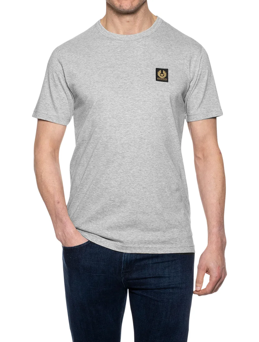 T-shirt basique gris mélangé