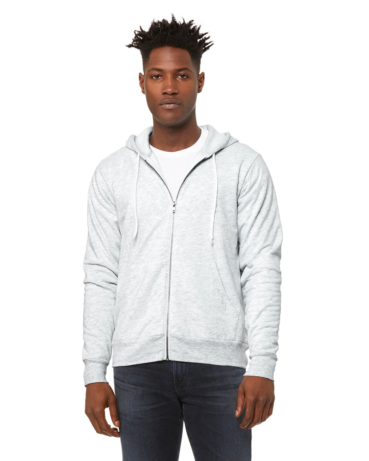 Bella   Canvas 3739 Sweat à capuche unisexe en polaire poly-coton avec fermeture éclair complète