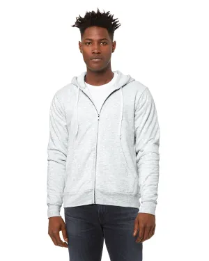 Bella   Canvas 3739 Sweat à capuche unisexe en polaire poly-coton avec fermeture éclair complète