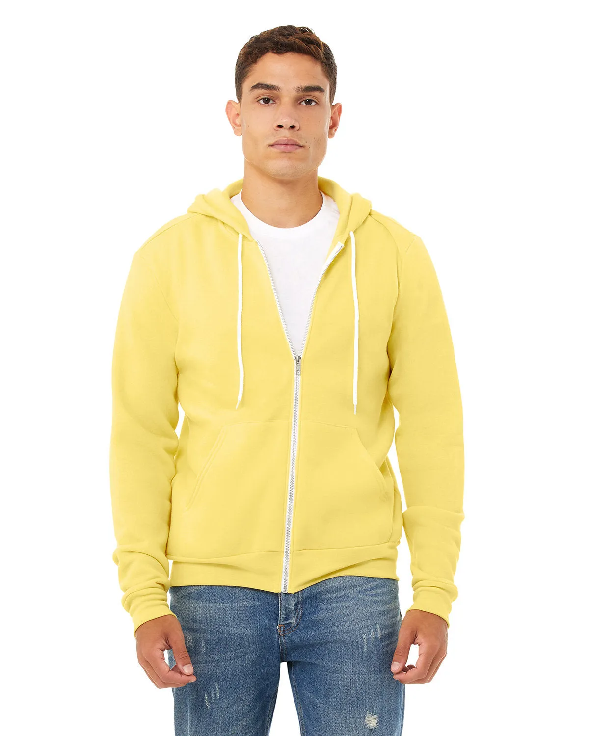 Bella   Canvas 3739 Sweat à capuche unisexe en polaire poly-coton avec fermeture éclair complète