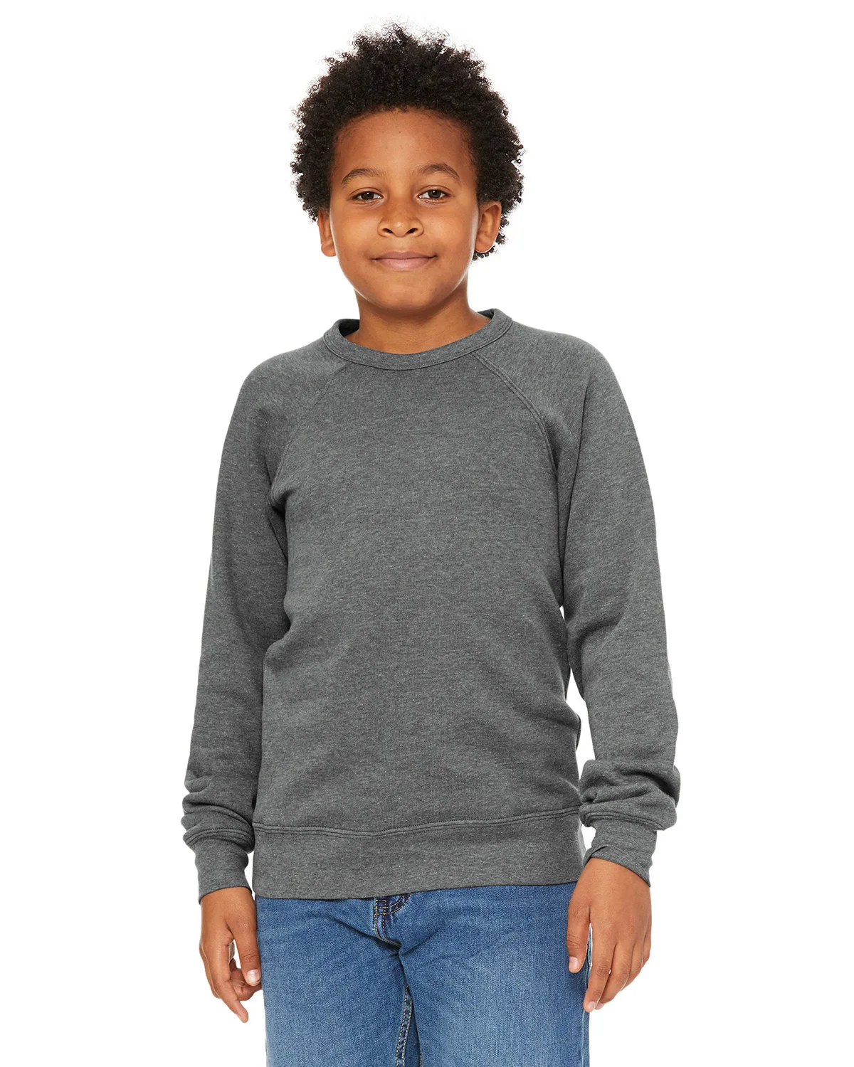 Bella   Canvas 3901Y Sweat-shirt à emmanchure raglan en éponge pour jeunes