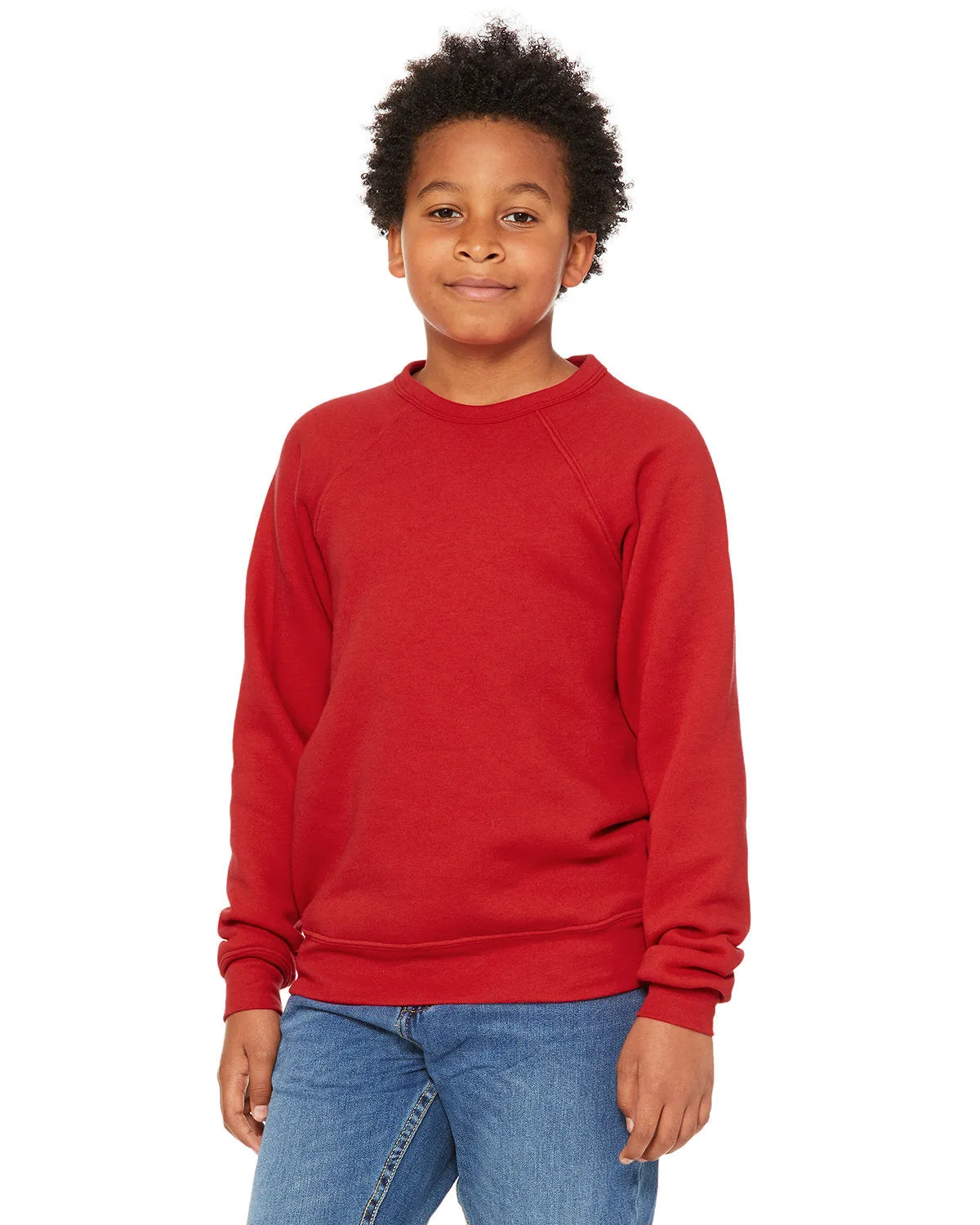 Bella   Canvas 3901Y Sweat-shirt à emmanchure raglan en éponge pour jeunes