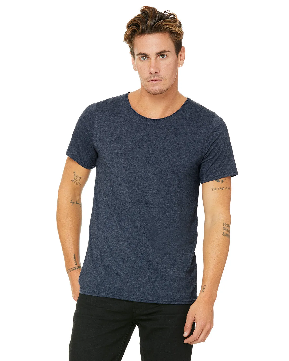 Bella   Canvas B3014 T-shirt pour homme en jersey à encolure brute
