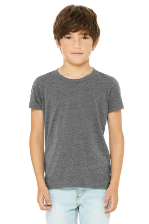 Bella   Canvas T-shirt à manches courtes col rond pour jeunes - Gris foncé chiné