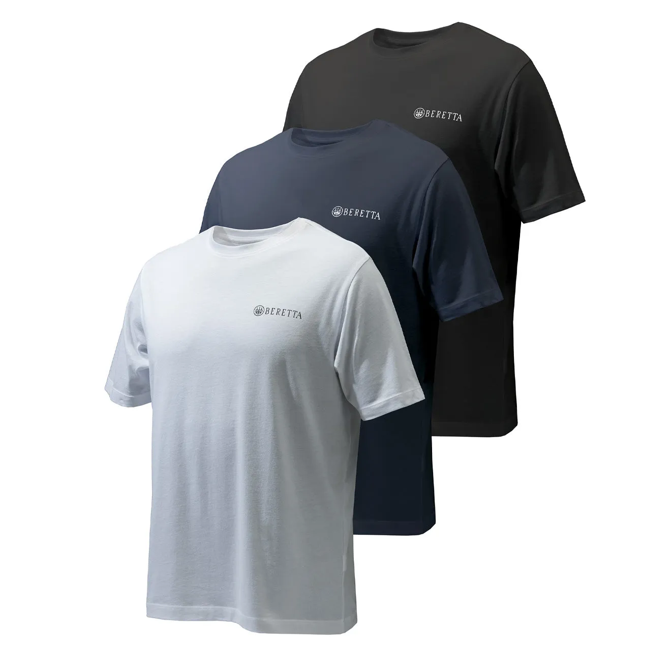 Beretta Pack de 3 T-shirts d'entreprise Bleu Éclipse totale / Noir / Blanc