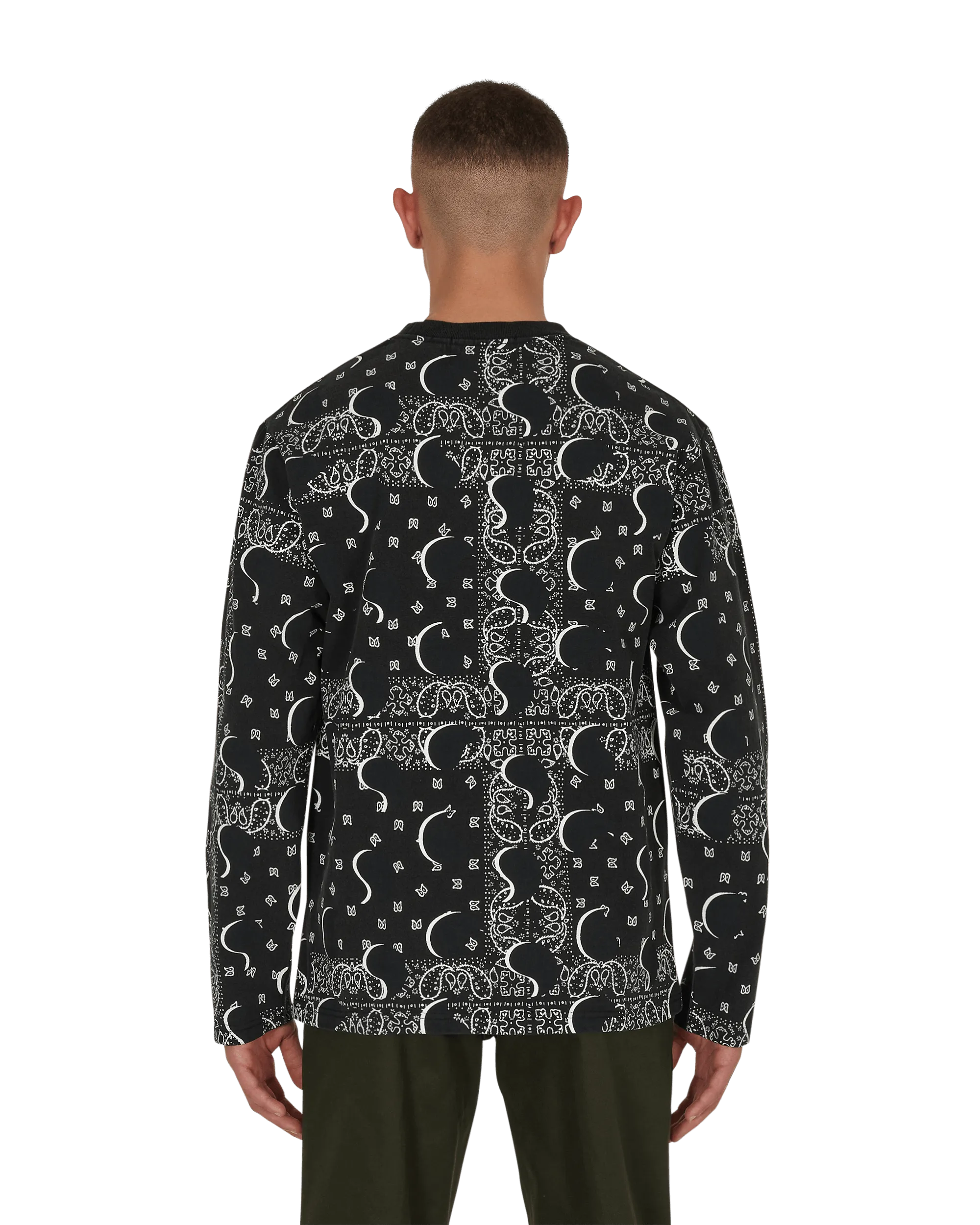 T-shirt manches longues Big Paisley Noir