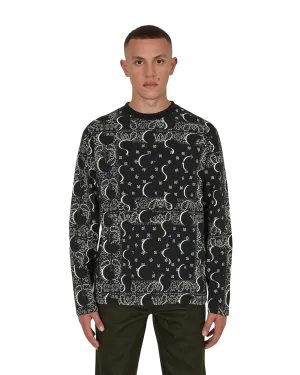 T-shirt manches longues Big Paisley Noir