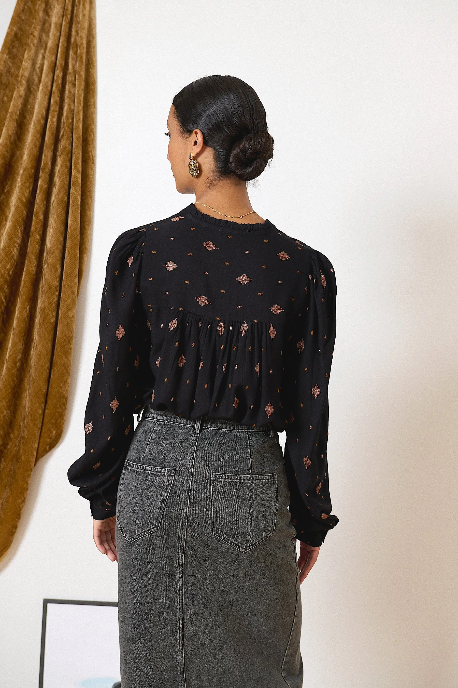 Blouse Perle Noir
