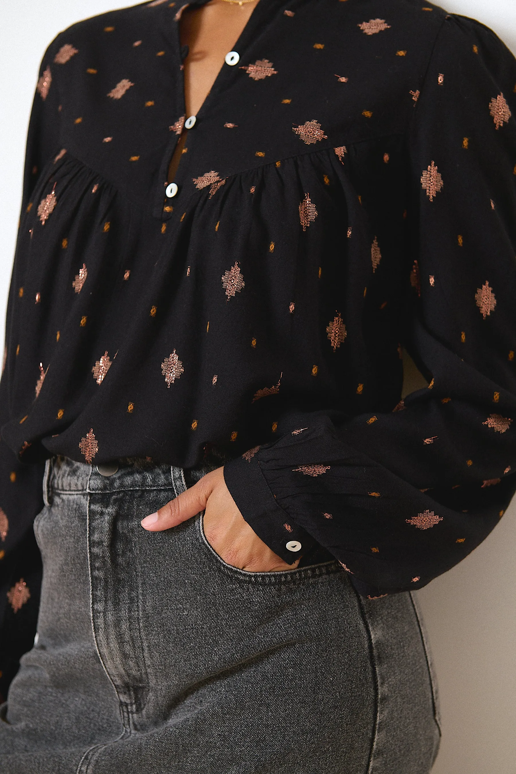 Blouse Perle Noir