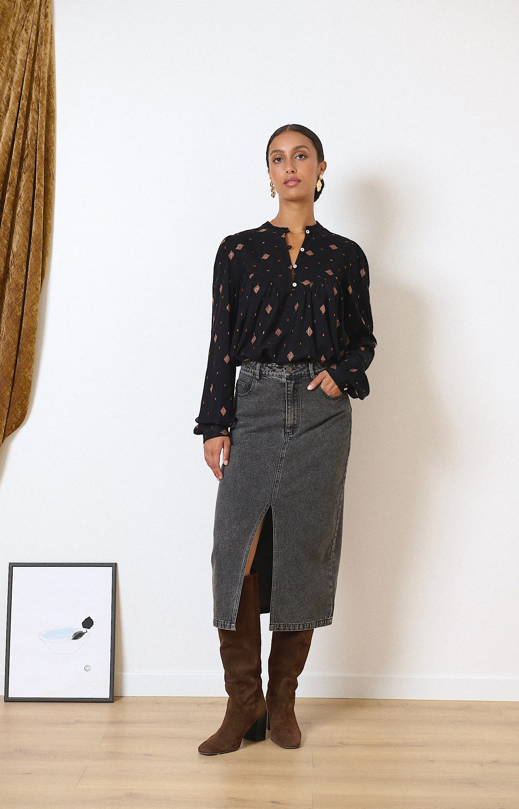 Blouse Perle Noir