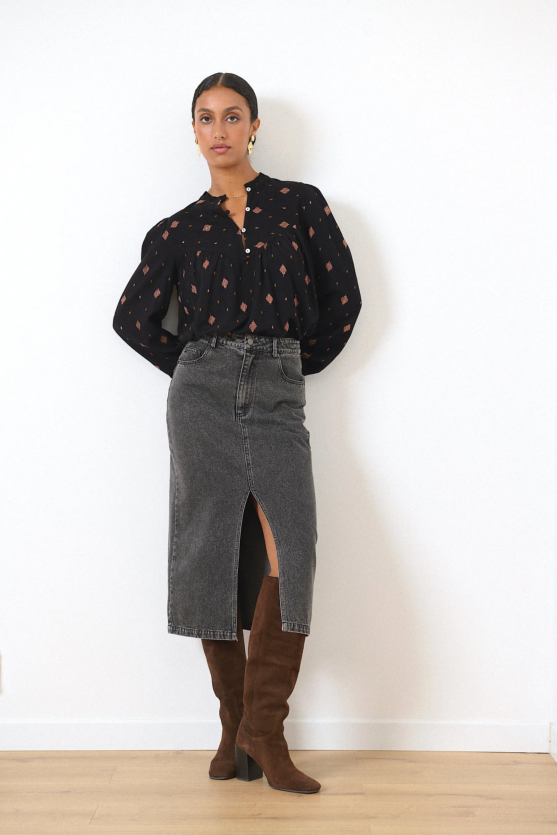 Blouse Perle Noir